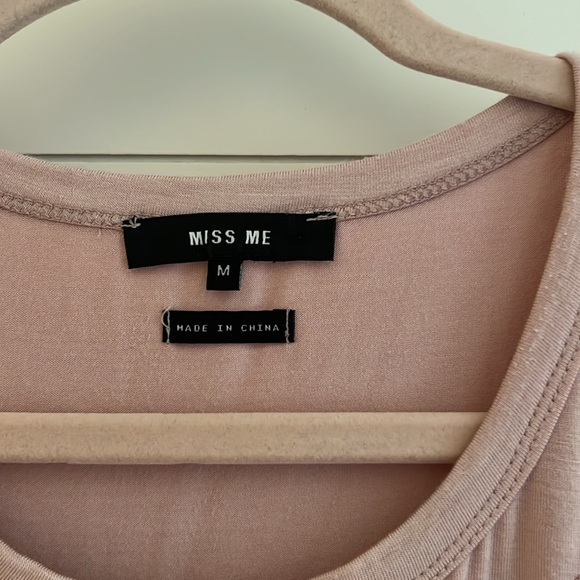 Miss Me Light Pink Embroidered Tee - Picture 3 of 5